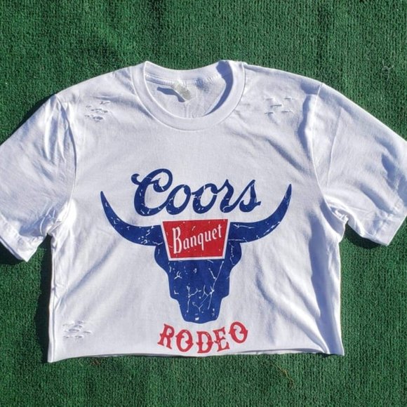 Tops - NEW COORS BANQUET RODEO CROP TOP